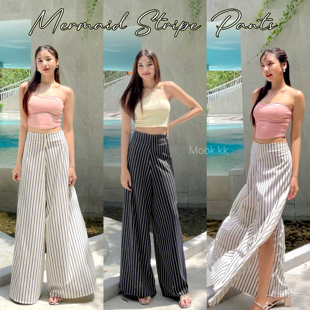 Mook.kk : Mermaid Stripe Pants
