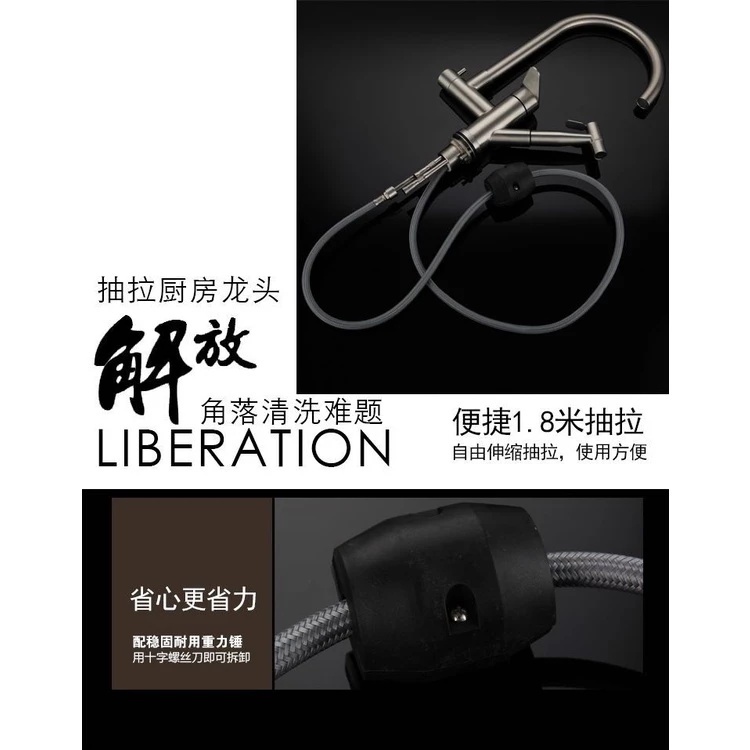 [พร้อมส่ง] ก๊อกซิงค์ล้างจาน 2 หัว ฉีดล้างผัก สแตนเลส 304 แถมฟรี ข้อต่อสองทาง [iBITSHop] - รูปที่ 6