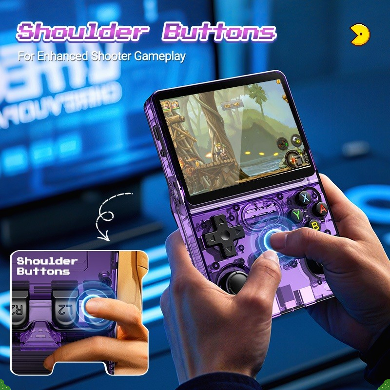 R36S คอนโซลวิดีโอเกมมือถือแบบเปิด ระบบลินุกซ์ 3.5นิ้วหน้าจอ IPS ขนาดเล็ก 64GB 15000เกม Portable เกมคอนโซล ความชัดเจนสูง - รูปที่ 6