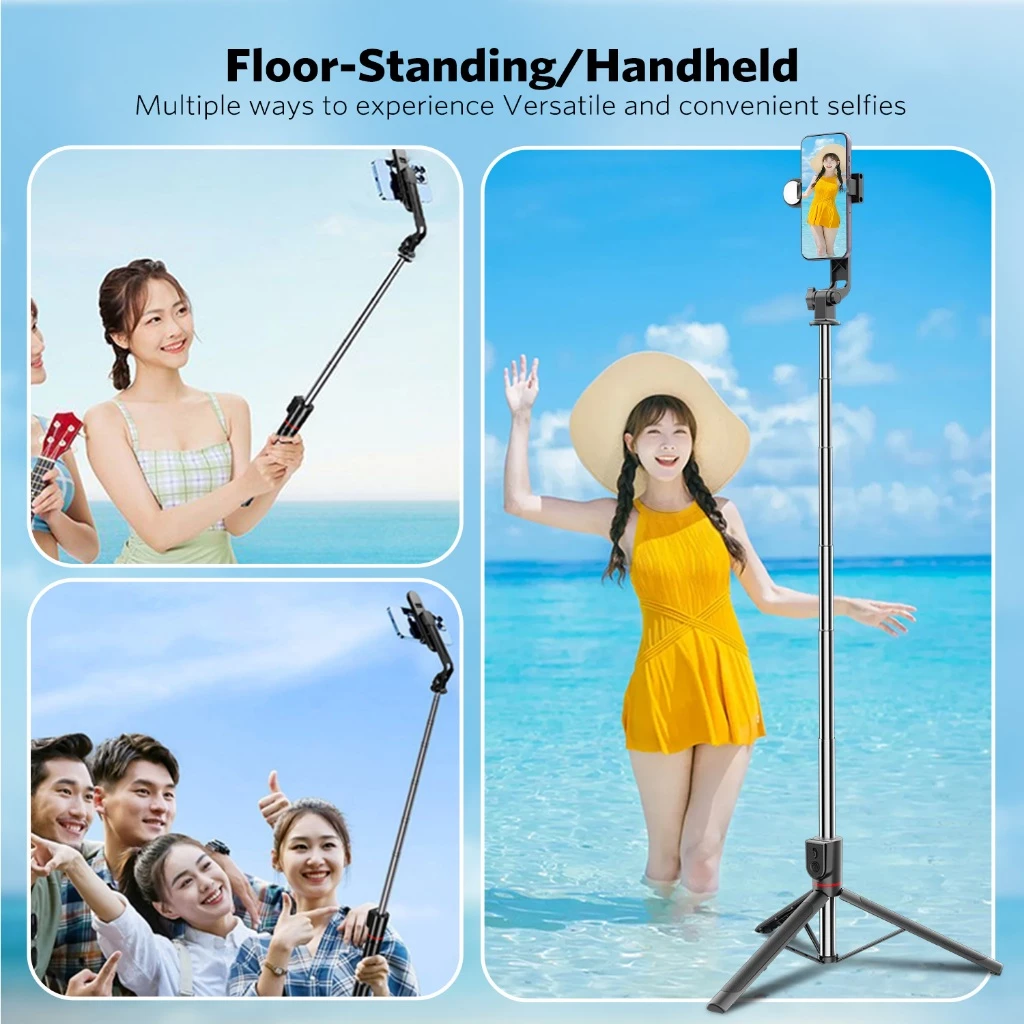 MEEGOO ไม้เซลฟี่ ยืดได้ถึง 1.8 ม. ขาตั้ง พร้อมรีโมทบลูทูธ ไม้ถ่ายเซลฟี่ หมุนได้ 360º ไฟเติมสามสี thumbnail 10