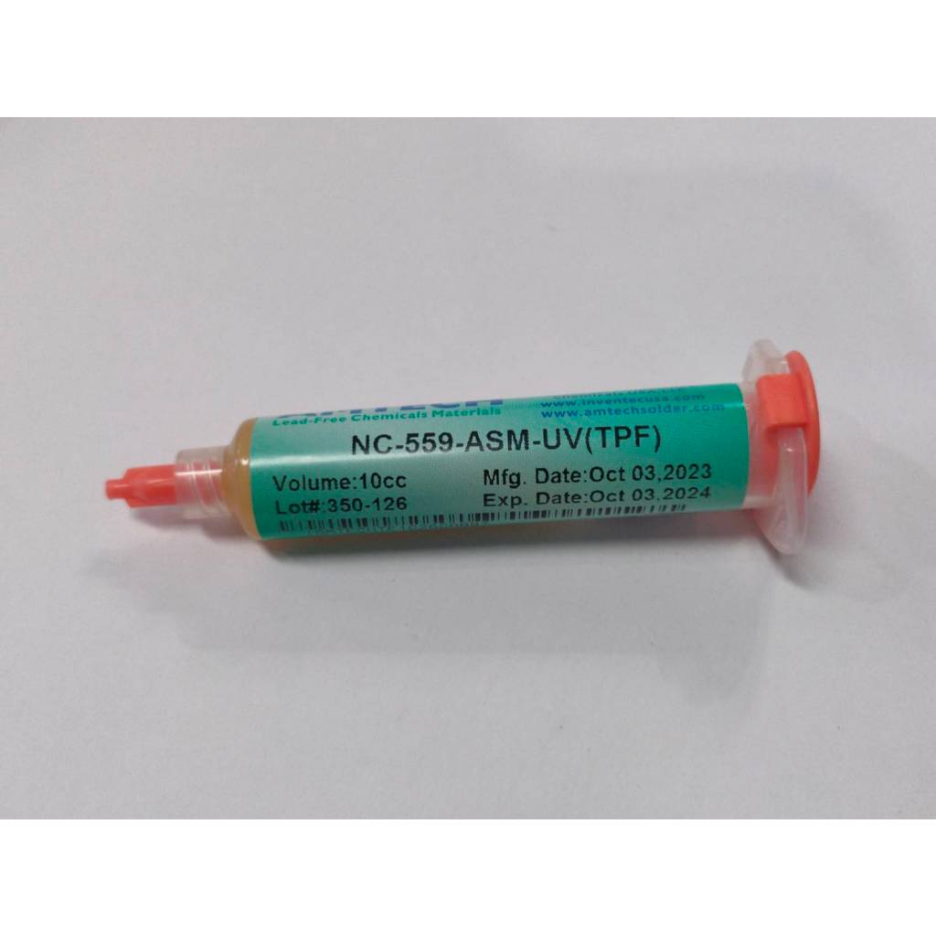 ฟลักซ์ AMTECH NC-559-ASM-UV เป็นฟลักซ์บัดกรีแบบไม่ล้าง (No-Clean)