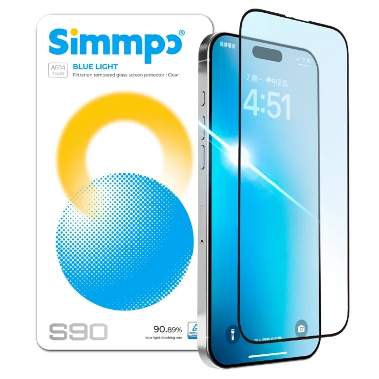 Simmpo Anti Blue Light Clear ฟิล์มกระจกสำหรับ 17 / 17 Air / 17 Pro / 17 Pro Max กรองแสงสีฟ้า