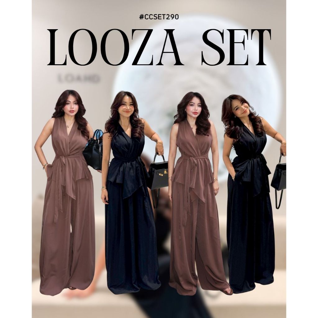 Chuuclothing Looza Set [พร้อมส่ง Black / Brown] เก็บโค้ดหน้ากิจกรรม