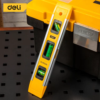 Deli วัดระดับน้ำ ระดับน้ำอลูมิเนียม ระดับน้ำ ขนาด 30/40/50/60/80/100 ซม. ใช้ง่าย จับถนัดมือ ไม้วัดระดับน้ำ Spirit Level