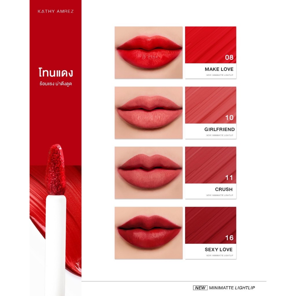 MINI MATTE LIGHT  LIP ลิปมินิแมท สูตรใหม่ฝาดำ สีสวดชัดกว่าเดิม ไม่ติดแมส!! - รูปที่ 5