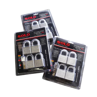 SOLO กุญแจ รุ่น 4588 ( มีให้เลือก 3 ตัว/ชุด และ 4 ตัว/ชุด ) ระบบคีย์อะไล้ท์ 40 mm. ทั้งชุดรหัสเดียว ไม่ต้องพกหลายดอก สแ