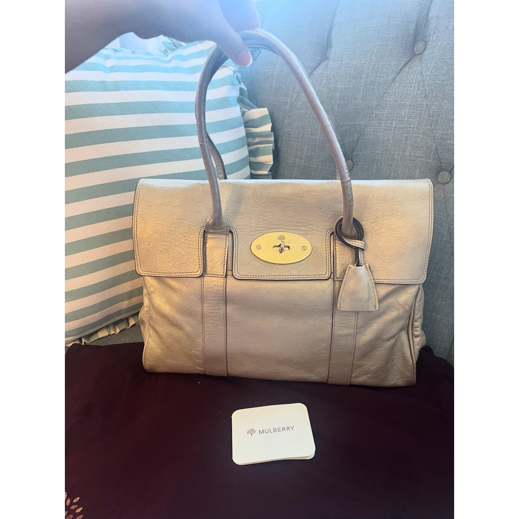 กระเป๋า Mulberry Bayswater สีเงิน สวยย หายาก