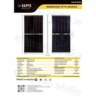 แผงโซล่าเซลล์ MONO กระจก 2ด้าน 600W N-Type / 600W HighVoltage / 630W / 665W BC Cells