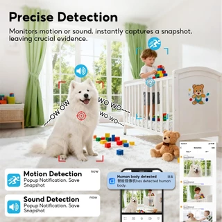 MeeGoo กล้องวงจรปิด กล้องหลอดไฟ WIFI 2.4Ghz ไร้สาย 4MP หมุนได้ 360 ° ใช้กับTuya Smart / Smart Life