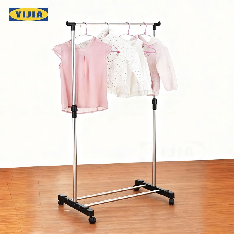 YIJIAราวตากผ้า  ราวแขวนผ้า ราวแขวนผ้าบาร์คู่ บาร์เดี่ยว หลายขนาดความจุมาก ประหยัดพื้นที่