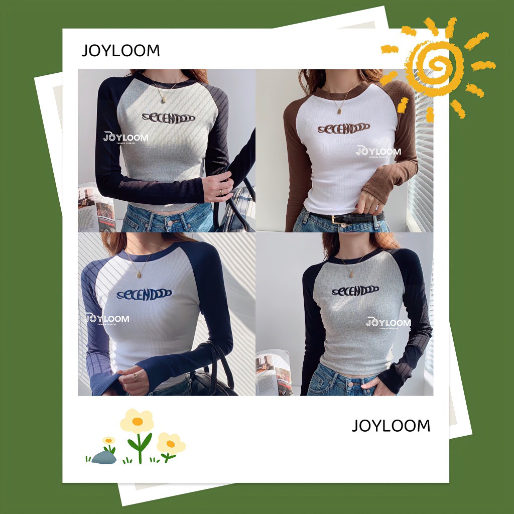 เสื้อครอปเเขนยาวผ้าลุกฟุกสำหรับผู้หญิง รุ่น Lady Women