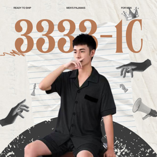 3333-1C SN ชุดนอนผู้ชาย แขนสั้นขาสั้น ผ้าร่อง เนื้อผ้านิ่มเด…