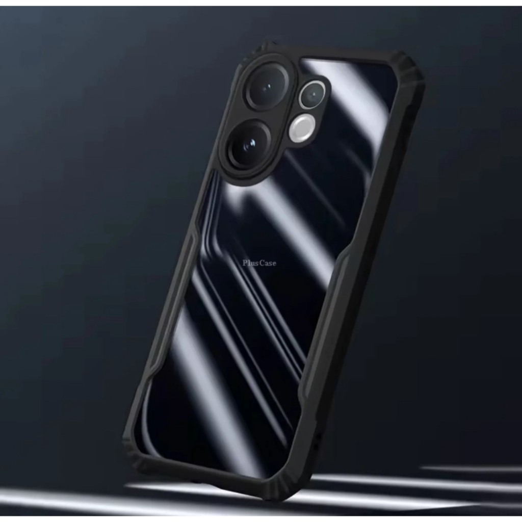 เคสขอบนิ่มหลังใสแข็ง Case Vi V60 5G V60Lite V50 V50Lite V30E Y29 Y04 Y39 Y21D Y31 เคสกันกระแทกขอบดำP