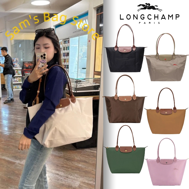 แท้ 💯% Longchamp Le Pliage Tote Bag ขนาด(M-L)กระเป๋าโททหูยาว ความจุเยอะ พับเก็บได้ น้ำหนักเบา ส่งฟรี