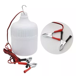 หลอดไฟตุ้มคีบแบต DC 12V แสงขาว 40W 60W LED รุ่น JS พกพาสะดวก