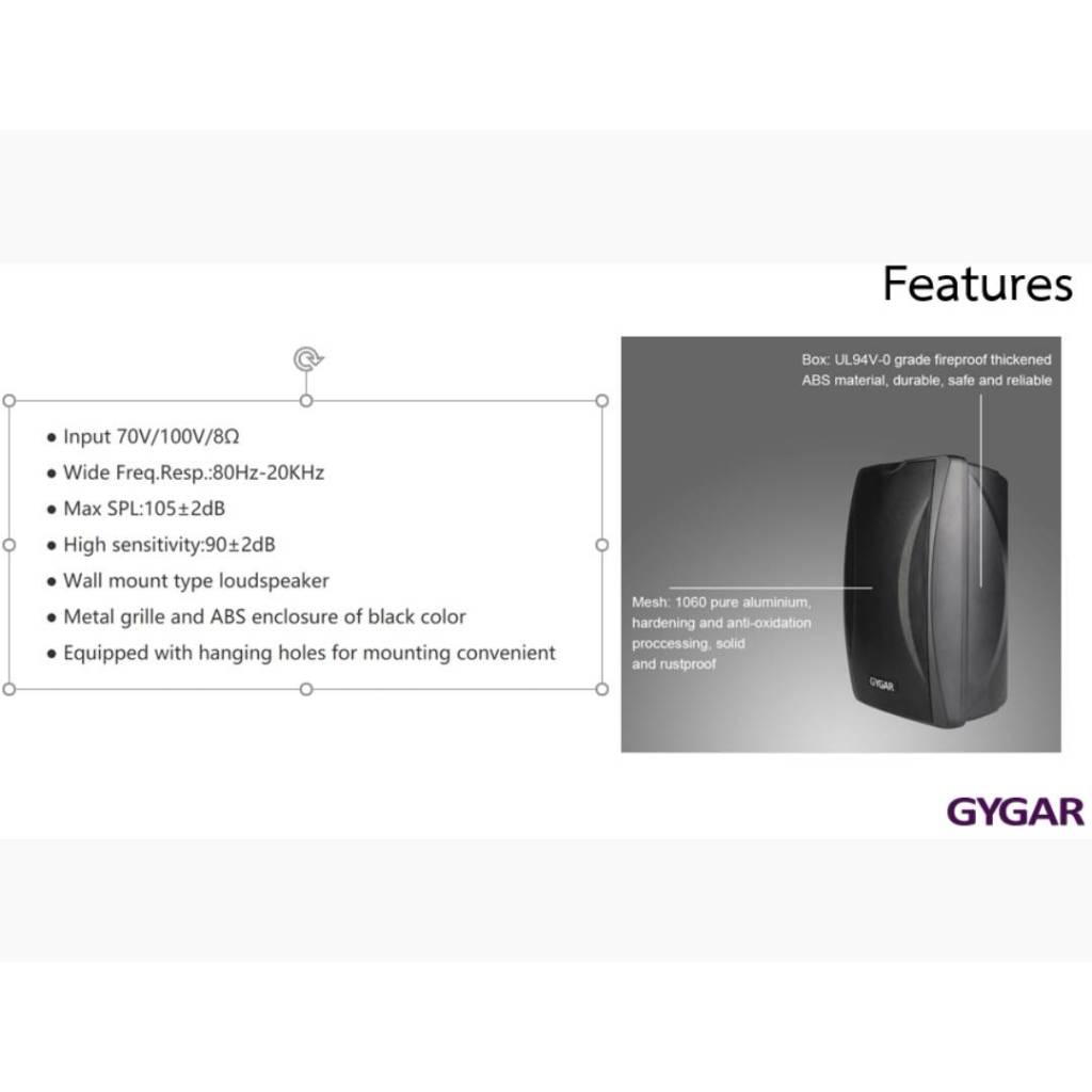Gygar Speaker Wall Mount GS30MB