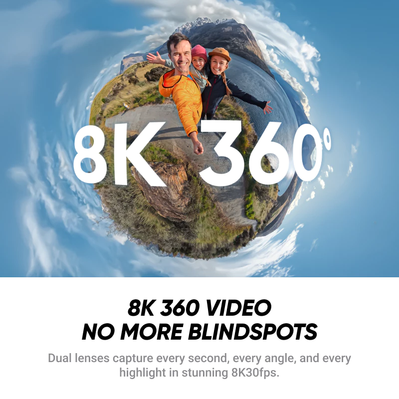 【New Arrival】Insta360 X4 Air - น้ําหนักเบา 165g 8K 360 กล้องน้ำหนักเบา พกพาสะดวก ภาพคมชัด กันสั่นไหว ถือมือหรือใส่กระเป๋ thumbnail 8