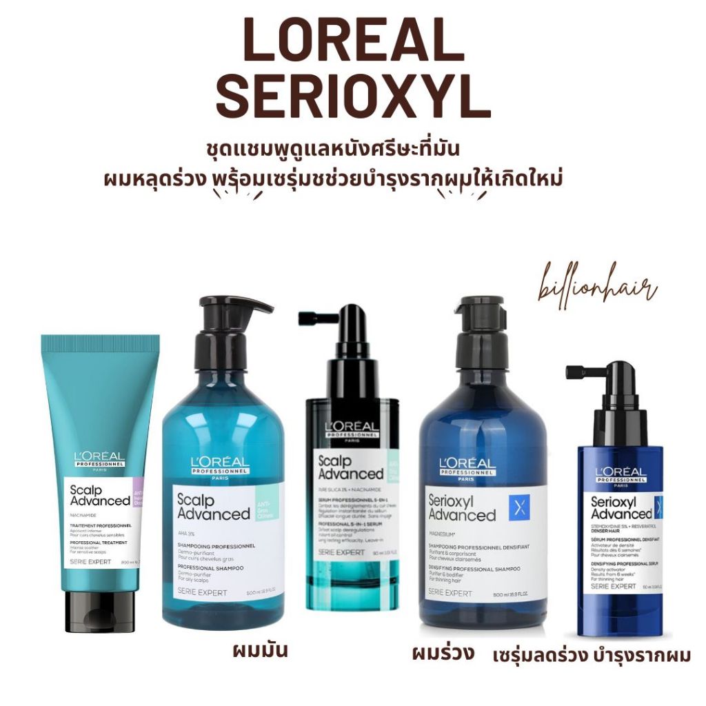 Loreal Scalp Advance anti gras oiliness shampoo 500ml / 1500ml สำหรับผมมัน หรือ รังแค