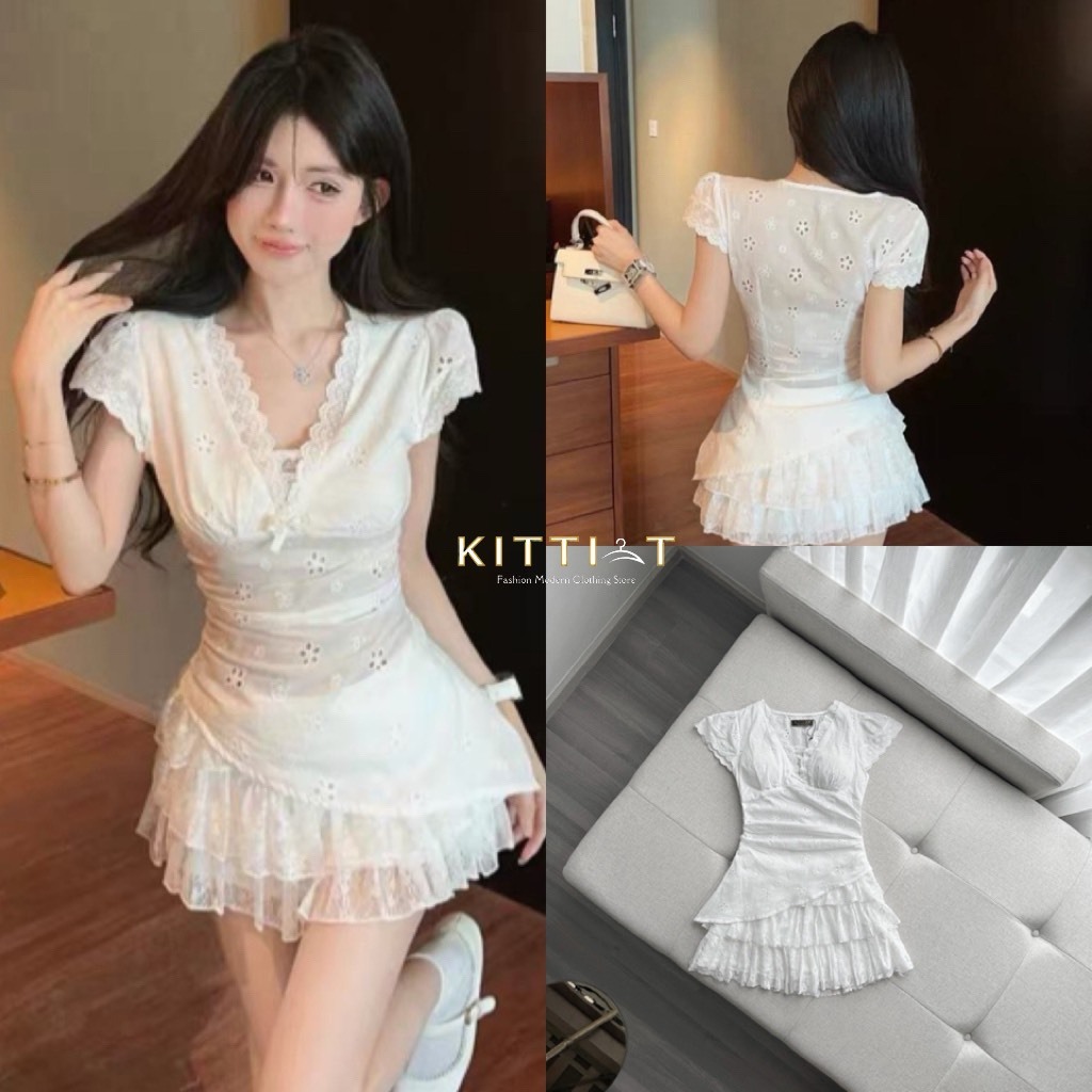 KITTI-T SET สีขาวสไตล์หวาน:::  KT 997