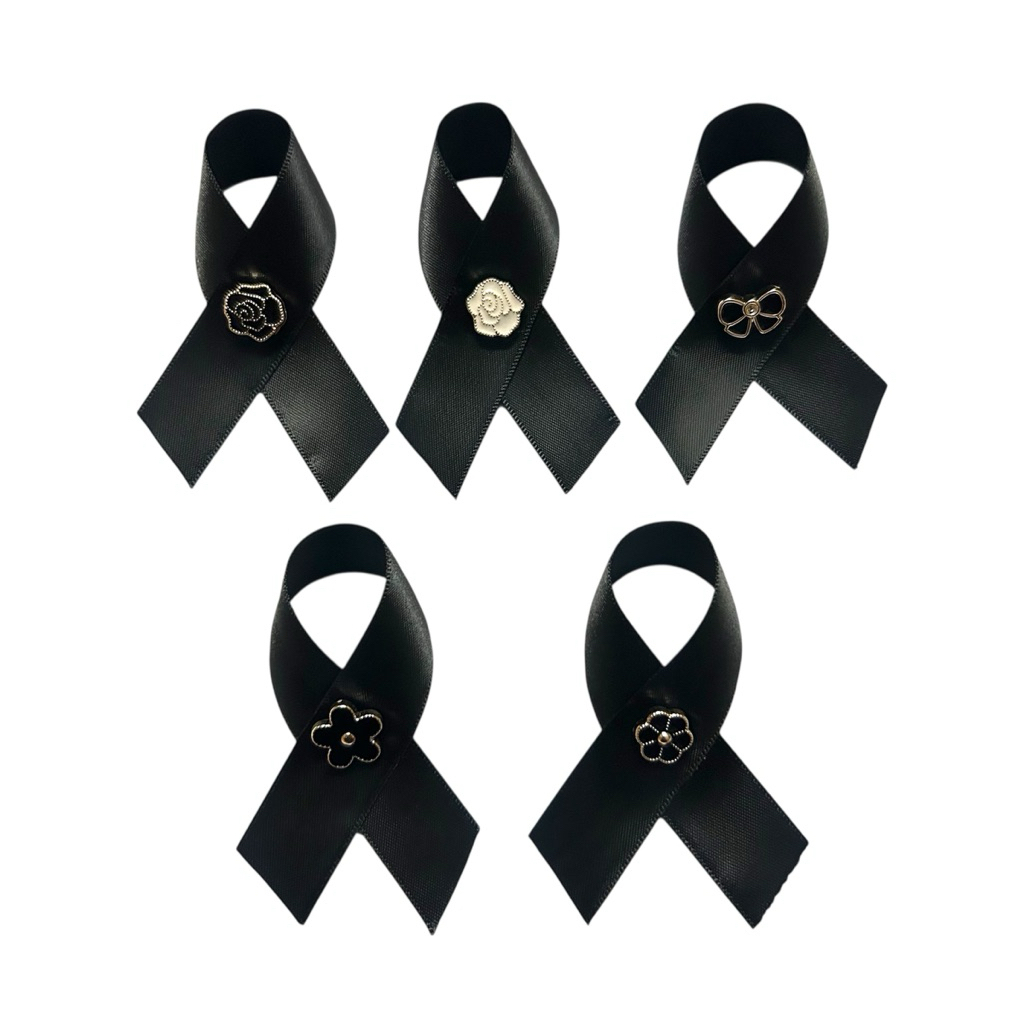 เข็มกลัดไว้อาลัย โบว์ไว้อาลัย ราคาต่อ 1 ชิ้น พร้อมส่งจากประเทศไทย 🇹🇭