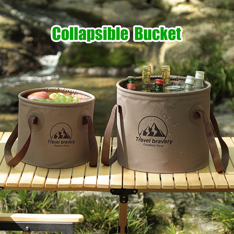 ถังน้ำแคมป์ปิ้งพับได้ 5L/10L/20L ถังพับภายนอก ถังน้ำแข็ง ถังน้ำแคมปิ้ง ถังน้ำพับได้