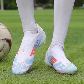 รองเท้าฟุตบอลสไตล์ใหม่ รองเท้าแบบไม่มีเชือก FG Outdoors Comfortable LOWS-Tops Training Shoes