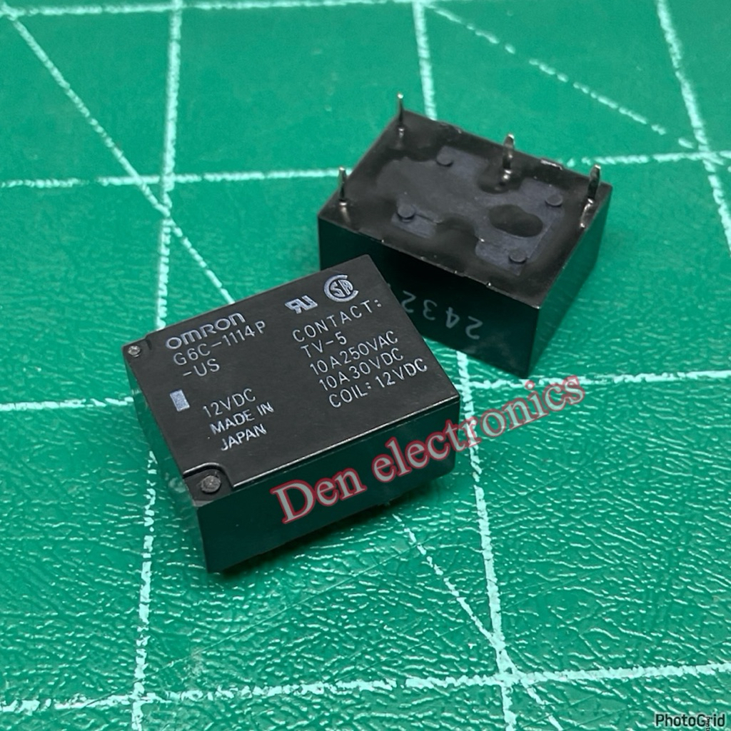 Omron รีเลย์ G6C-1114P-US 12VDC CONTACT: 10A250VAC สินค้าพร้อมส่ง