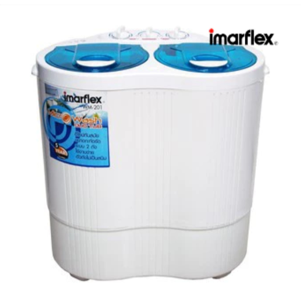 IMARFLEX เครื่องซักผ้าสองถัง รุ่น WM-201 ขนาด ความจุ 2 กิโลกรัม เครื่องซักผ้า
