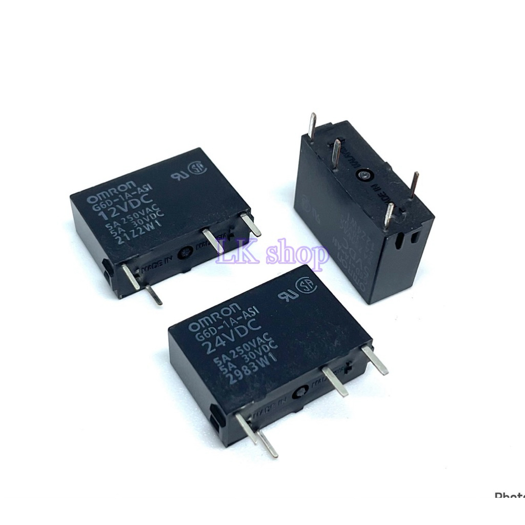 รีเลย์ G6D-1A-ASI Omron 5VDC  12VDC  24VDC  ของแท้!! พร้อมจัดส่งที่ไทย