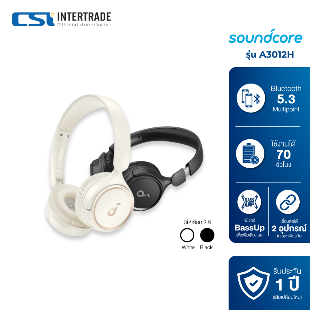 Soundcore หูฟังไร้สายแบบครอบหู H30i ใช้งานต่อเนื่องได้ถึง 70 ชั่วโมง