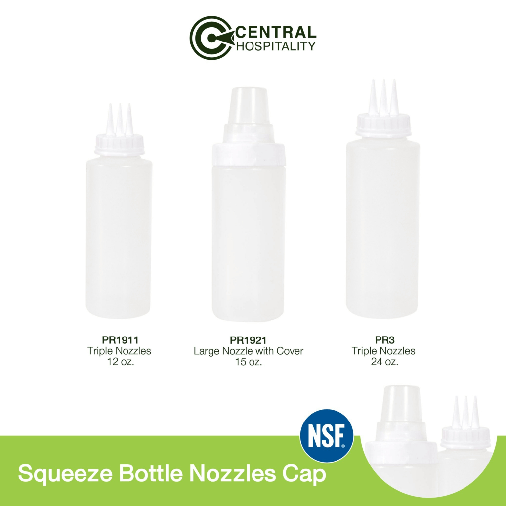 ขวดบีบ ขวดบีบซอส ขวดบีบน้ำสลัด ขวดบีบหัวเเหลม 3 รู ทิปเเคป Squeeze Bottle Triple Nozzles CENTRO - PR1911/1921 PR3