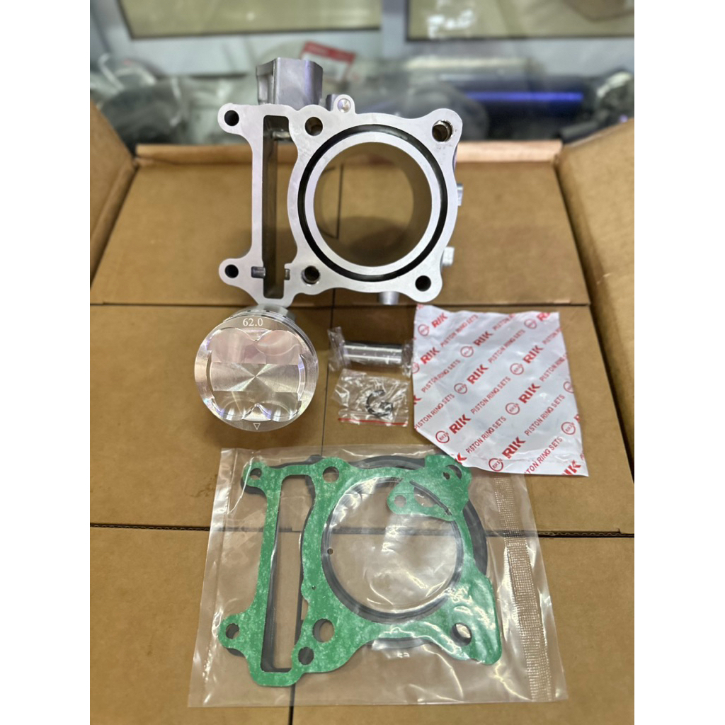 เสื้อพร้อมลูก pcx 160/giorno/lead 125 พร้อมชุดปะเก็น ปอกหนา มีหลายขนาดให้เลือกตั้งแต่ 62,63,65,66 มิล