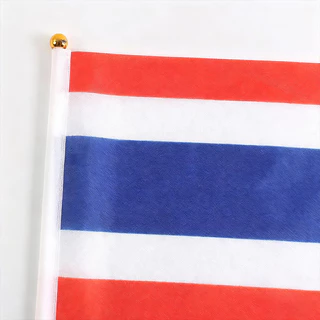 ธงชาติไทย ธง ธงชาติ ธงโบก ธงโบกมือ 10 ชิ้น/แพ็ค 14x21cm ธงชาติเล็ก