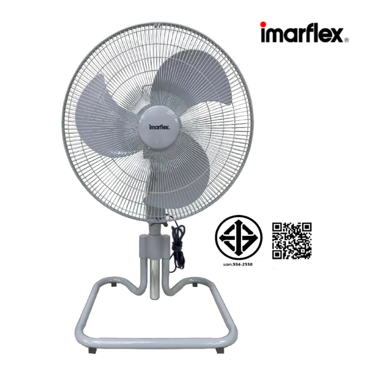 IMARFLEX พัดลมอุตสาหกรรมตั้งพื้นปรับสไลด์ รุ่น IF-515 ขนาด 18 นิ้ว 3 ใบพัด สีเทา