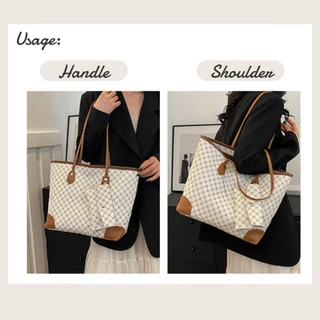 กระเป๋าถือคลาสสิกสำหรับผู้หญิง นำกระเป๋าใส่เหรียญมาด้วย Waterproof Tote Bag