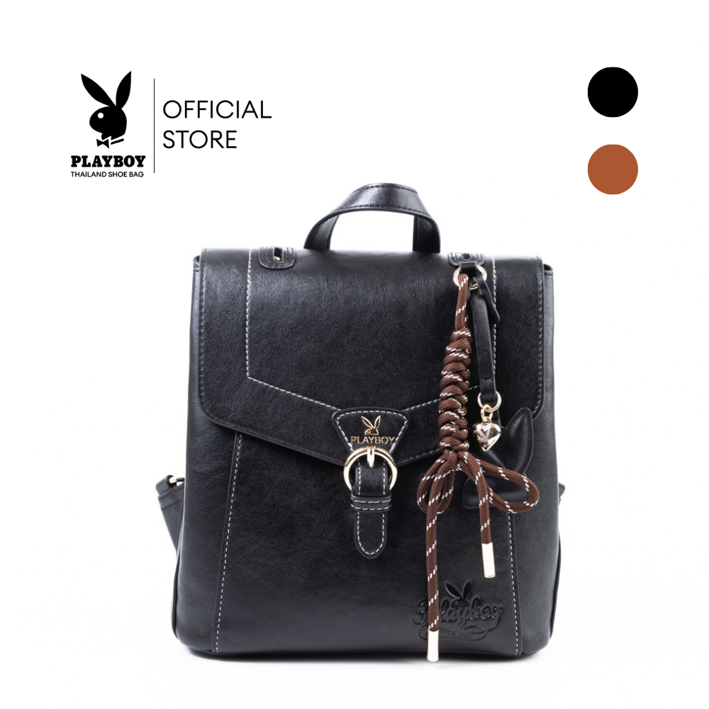 Playboy รุ่น Twist Backpack กระเป๋าสะพายหลัง รหัส ST-B254PB641 ฟรี Playboy Charm มี 2 สี