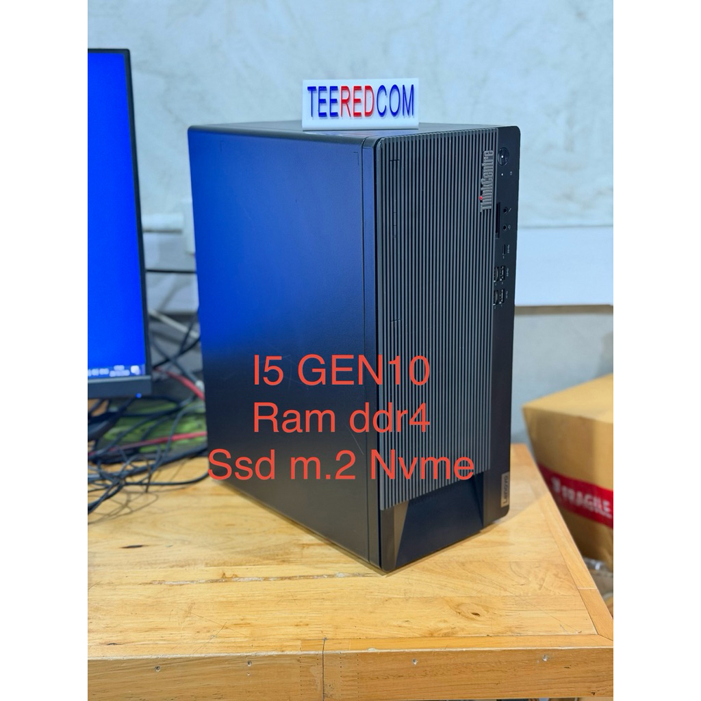 คอมพิวเตอร์ lenovo ThinkCentre M90T คอม i5 gen 10 ram 8g-64gb m.2 250-2TB การ์ดจอGT 210 1GB VGA/HDMI