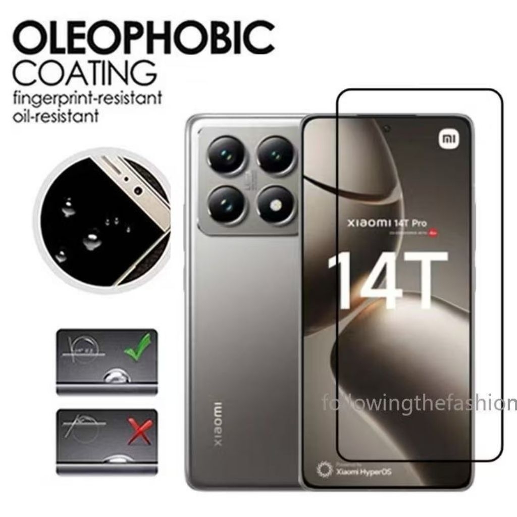 ฟิล์มกระจก เต็มจอ สำหรับ Xiaomi Mi14T Pro Mi13T Mi13T Pro Mi12T Pro Mi12T Pro Mi11T Mi11T Pro Mi10T 