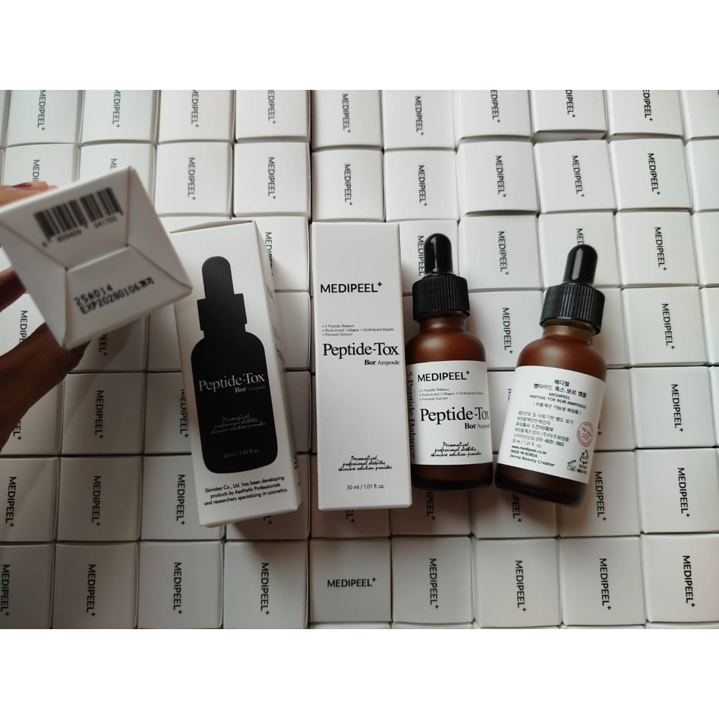 (ลดในไลฟ์50%) แพคเกจใหม่ แอมพูลยกผิว MediPeel Bor-Tox Peptide Ampoule 30ml.
