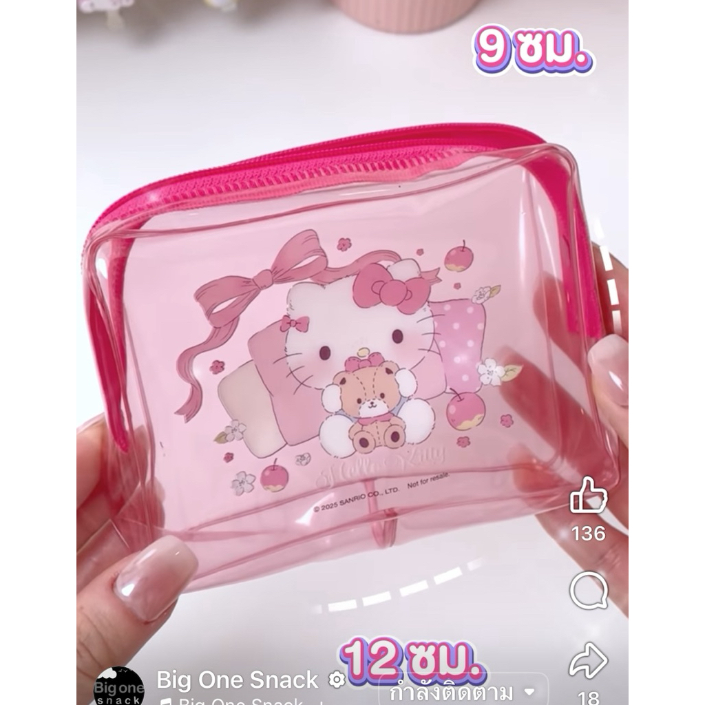 7-11 X Big One กระเป๋าซิปซานริโอ้  Sanrio Zip Bag ของแถมขนม 7 Eleven 2025