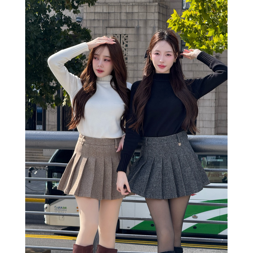 Puri & Me Kim Premium Wool Tennis Skirt กระโปรงผ้าวูลทรงTennis