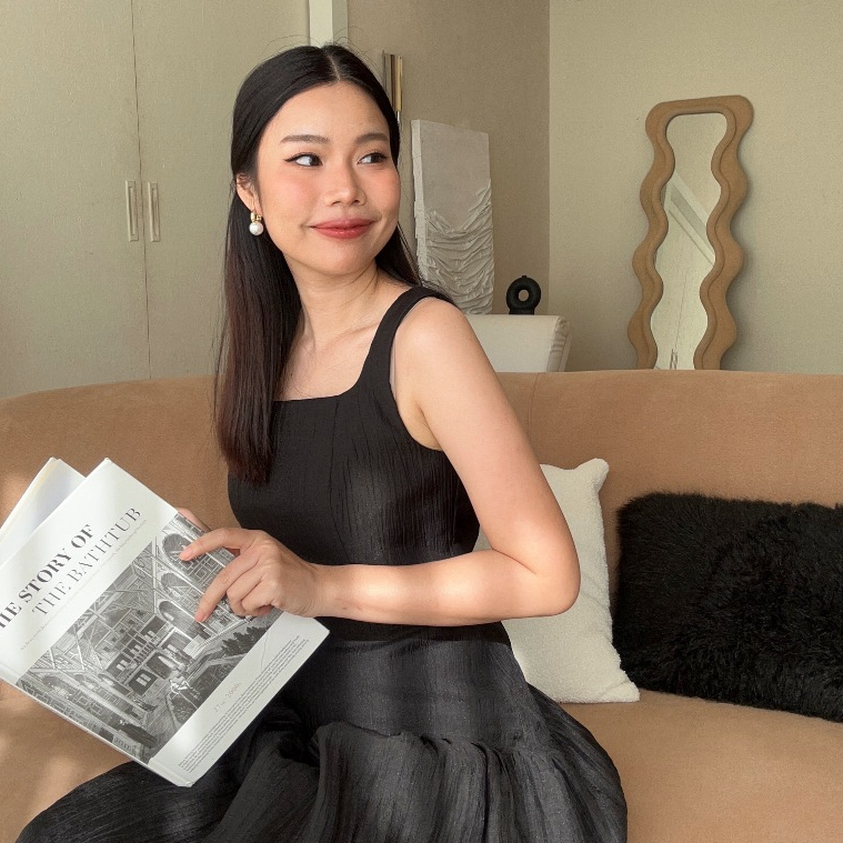 Palettestudio - Buttercup dress [มี 3 สี] เดรสสีดำแขนกุดทรงคอเหลี่ยม ผ้าพลีทอัดย่นน่ารักมาก มีดีเทลจับรูดชายกระโปรง