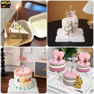 เทียนวันเกิด เทียนปักเค้กแบบเกลียวโค้ง กล่องละ 6ชิ้น พร้อมส่งในไทย Happy birthday