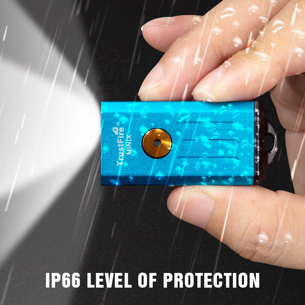 Trustfire Minix Mini EDC ไฟฉายพวงกุญแจ 320LM หลอด UV 365nm แสงสีแดง TypeC ชาร์จ USB ได้ ไฟฉาย LED สีสันสดใส 2 โหมด