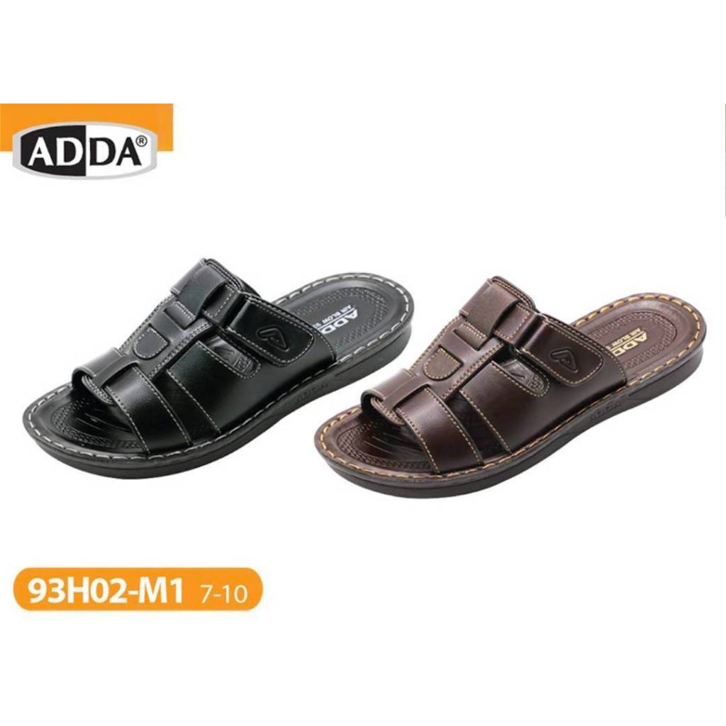 ADDA PU รุ่นใหม่ เย็บขอบ รองเท้าแตะลำลองแบบสวม สำหรับผู้ชาย รุ่น 93H02-M1 (ไซส์ 7-10) พร้อมส่งด่วน ราคา ถูกที่สุด ดีลบีเคเค