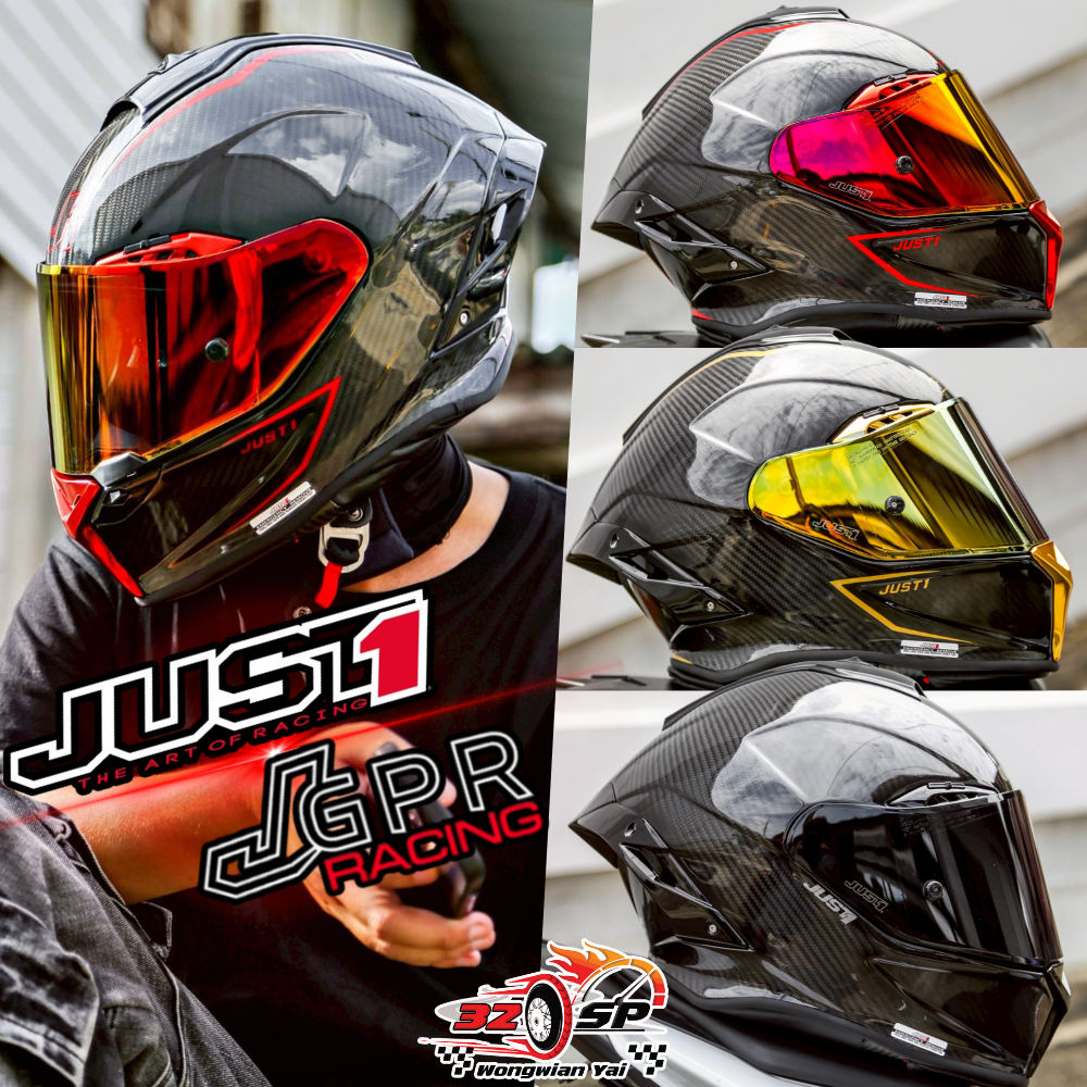 หมวกกันน็อค JUST1 J-GPR CARBON ของแท้!! ส่งไว!! 320SP.วงเวียนใหญ่!!