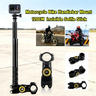 รถจักรยานยนต์ขาตั้งกล้องขาตั้งไม้เซลฟี่สําหรับ GoPro Insta360 DJI บนมอเตอร์ไซค์ จักรยาน