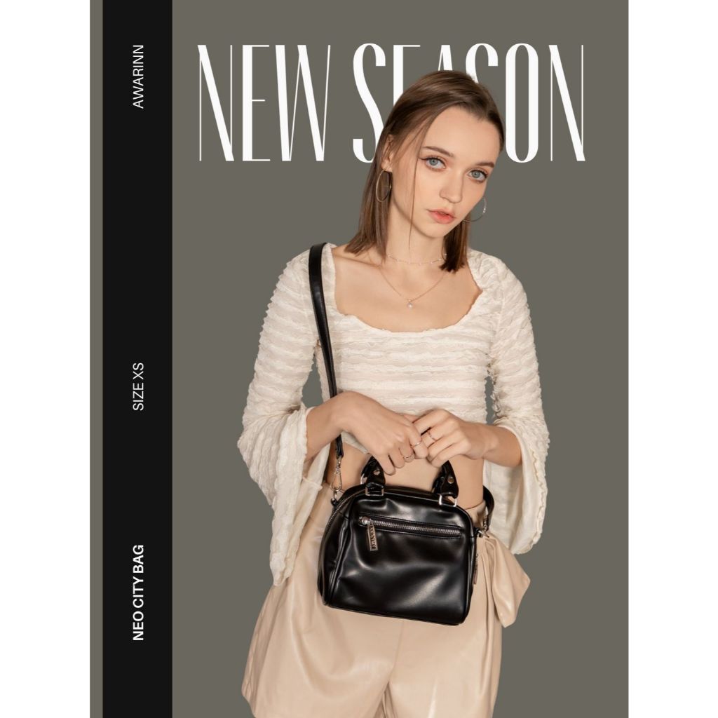 AWARINN กระเป๋าสะพาย Neo City bag Size XS สไตล์ที่ไว้ใจได้ทุกวัน อยู่ทรง สัมผัสดี มีระดับ