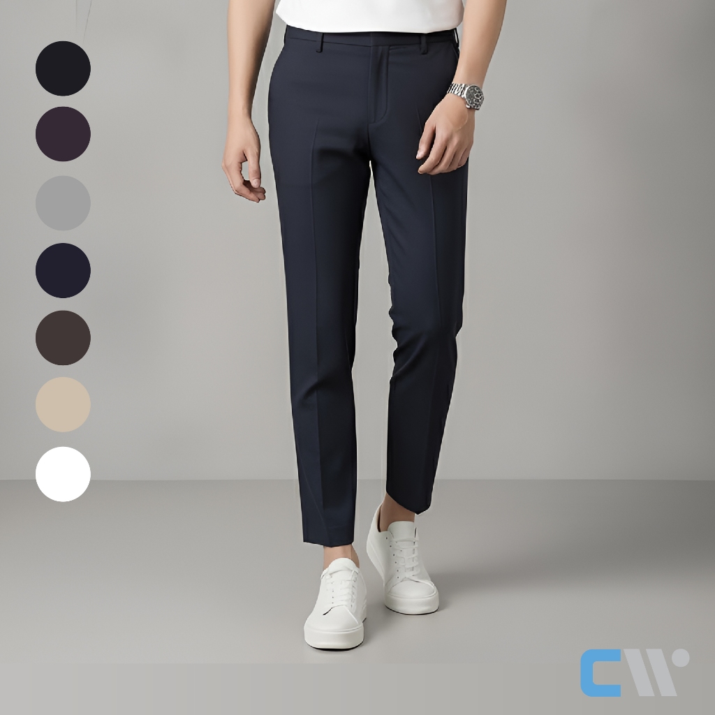 CW Chino Slim-Fit | กางเกงขาเต่อ 5 ส่วน สไตล์เกาหลี 7 สี – เท่ คล่องตัว นุ่มสบายทุกวัน [CW-AY]