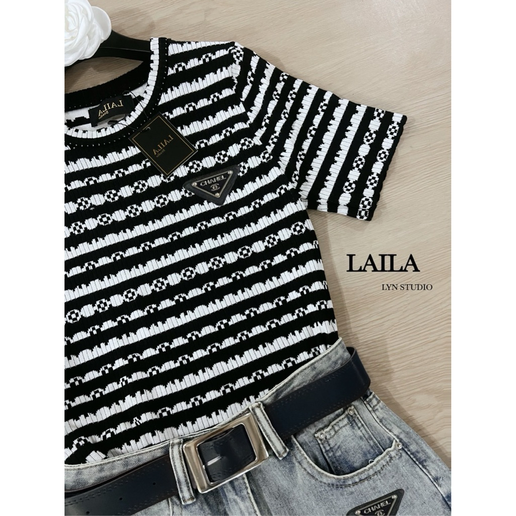 setเสื้อไหมพรมกับกางเกงยีนส์ ชุดไปเที่ยว Laila ราคา ถูกที่สุด ดีลบีเคเค แกลเลอรีภาพที่ 4